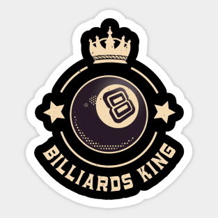 Billiards King 8-Ball Retro Snooker Sticker